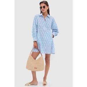 Ro's Garden Light Blue Taormina Chloe Short Dress Size M NWT Retail $195